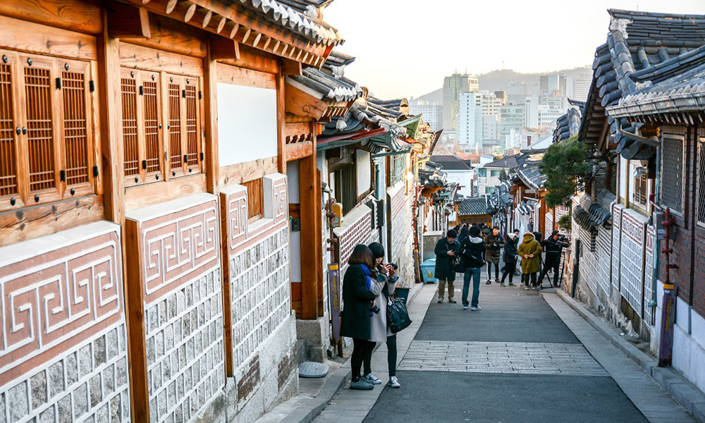 Landscape photo of asian town