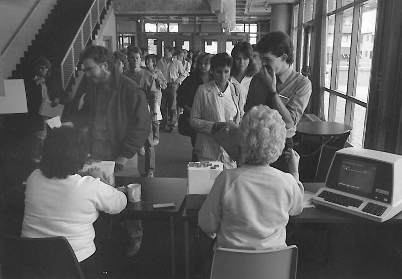 1986 registration day MacEwan College