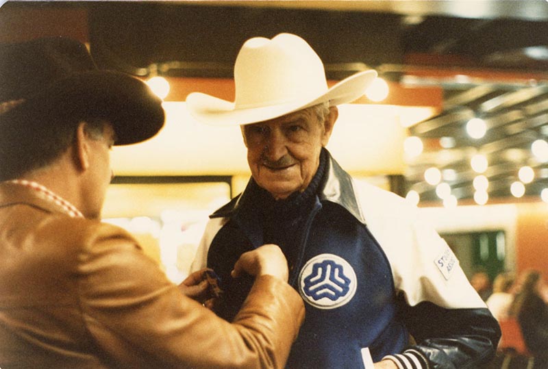 Dr. MacEwan in 1986 at one of the first Grant MacEwan Days. 