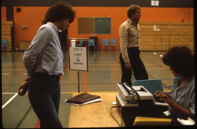 Registration in 1979 – just before a computerized student record system was introduced.