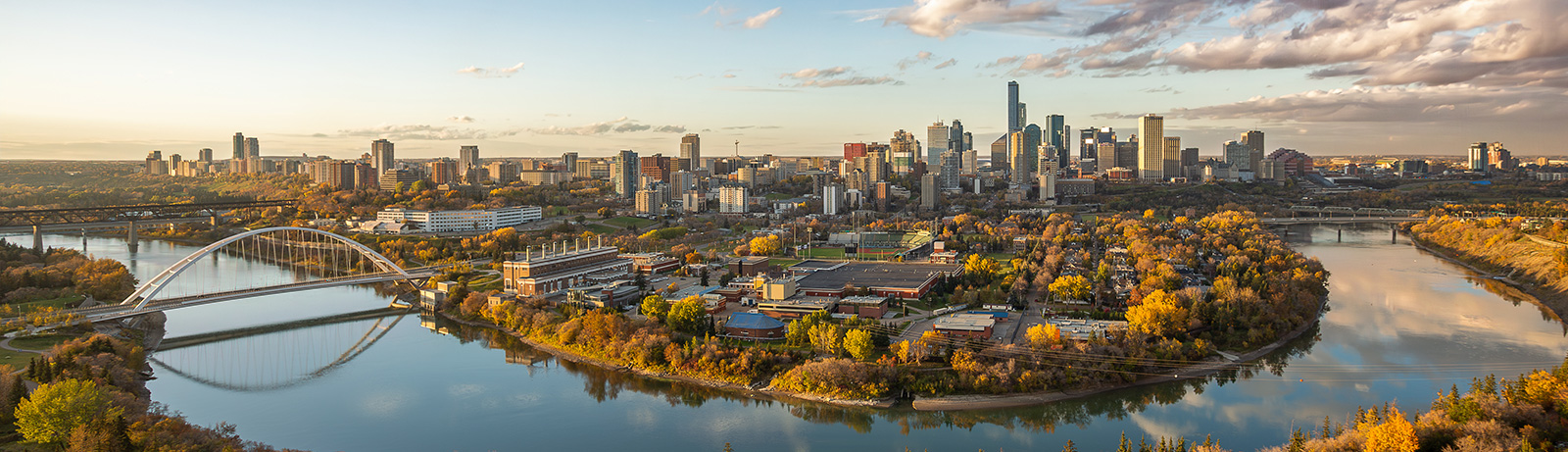 aerial photo of downtown Edmonton