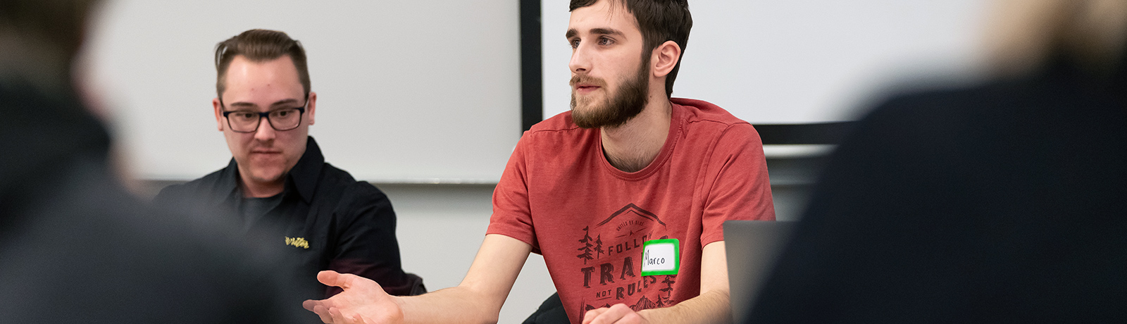 student at reading identity conference