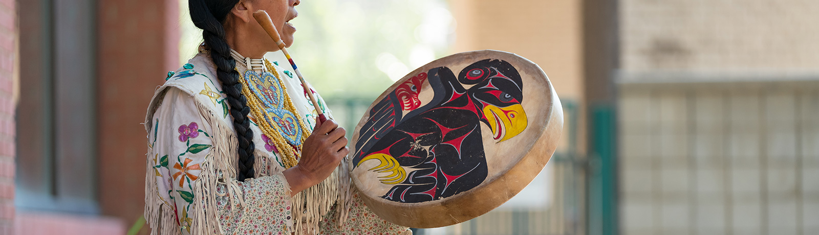 woman drumming