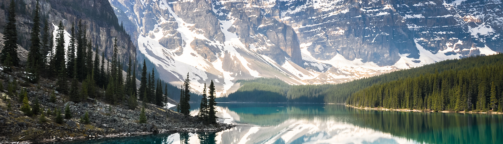 rocky mountains and lake