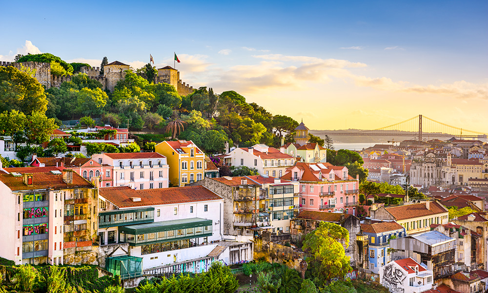 Sao Jorge Castle in Lisbon, Portugal