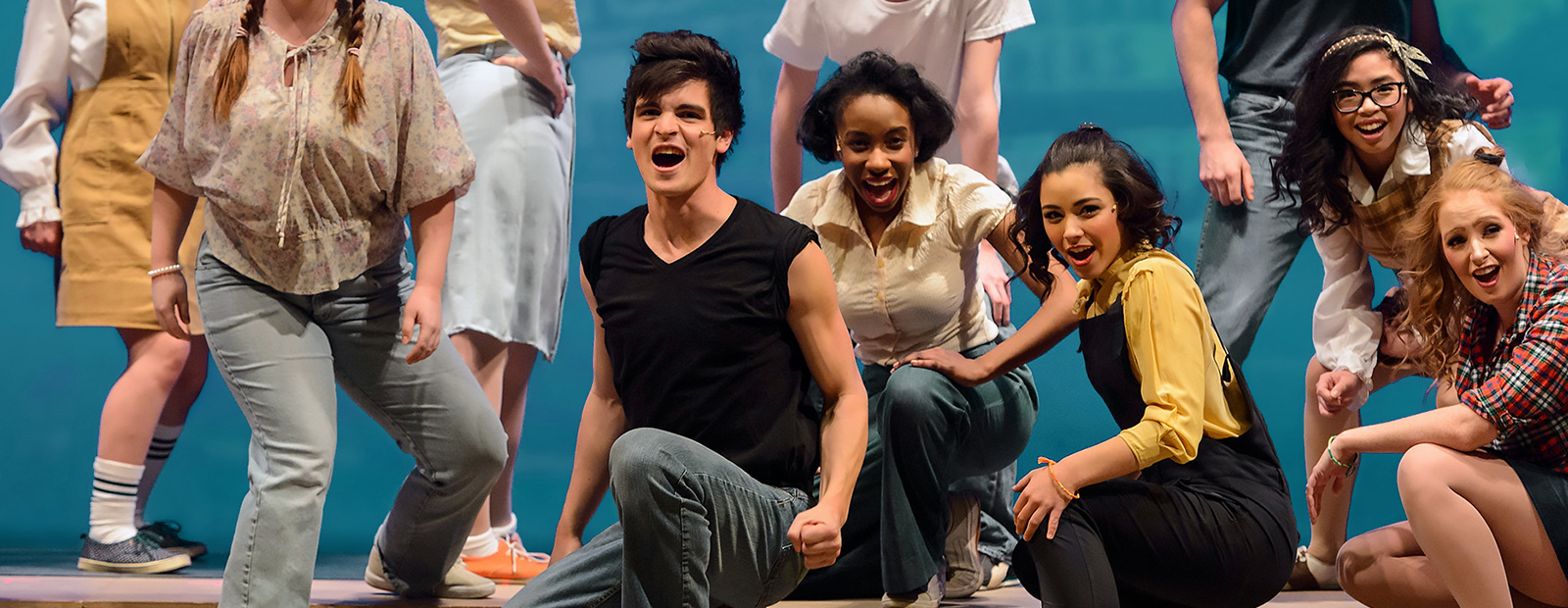 theatre students performing on stage