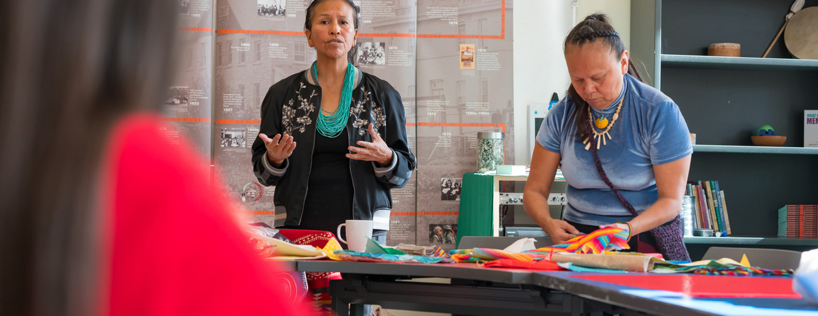 women teaching in classroom