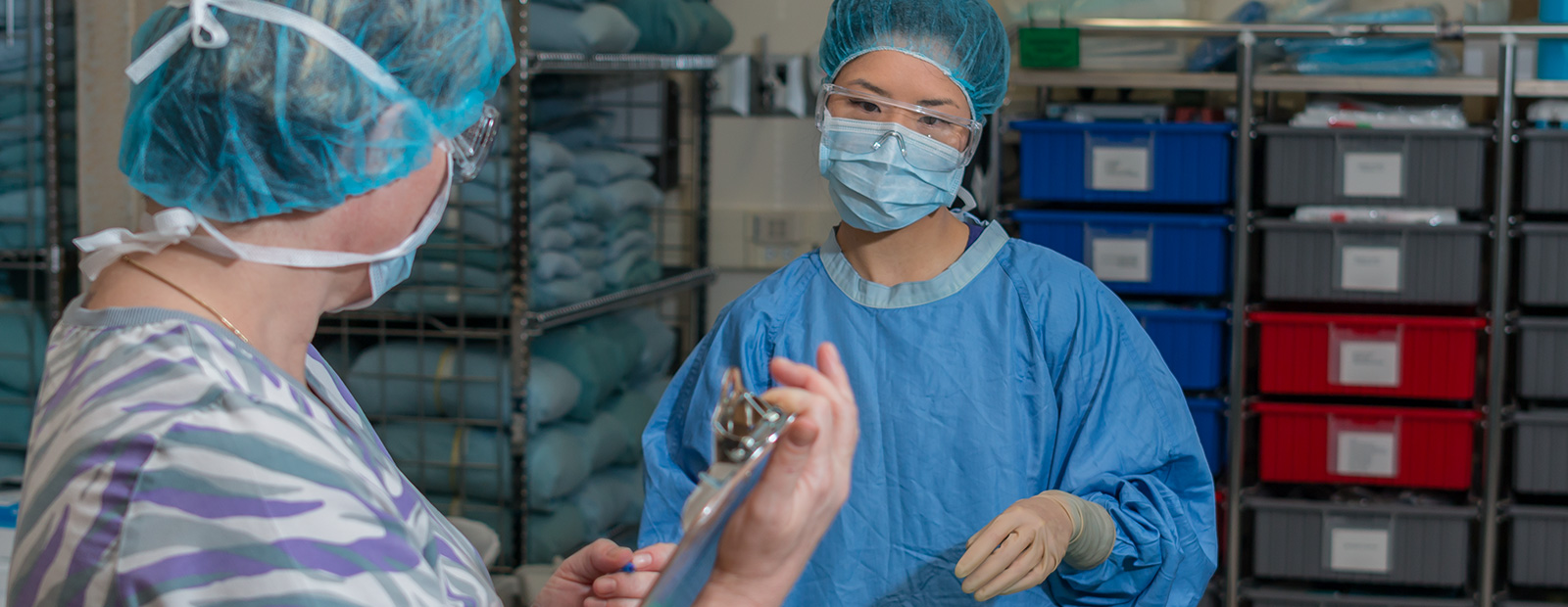 nursing student in surgery room