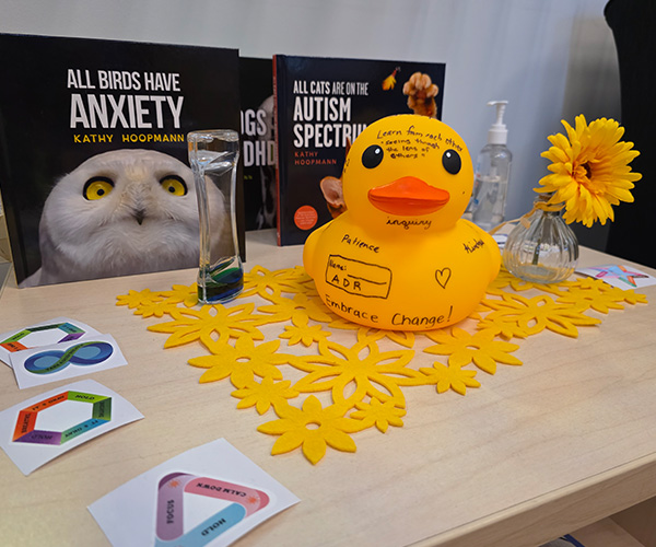 photo of books and rubber duck