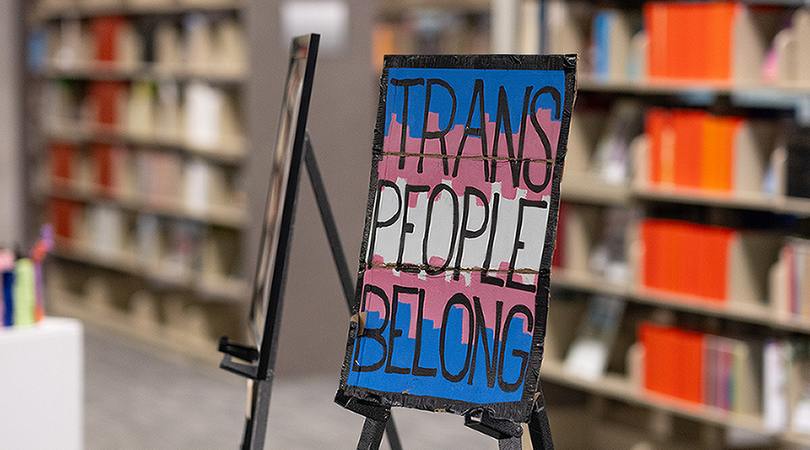 Trans people belong artwork.