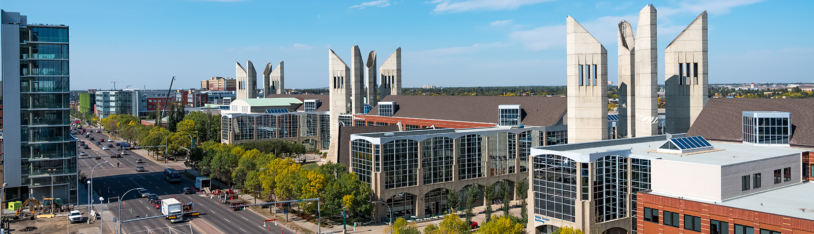 aerial view of MacEwan campus