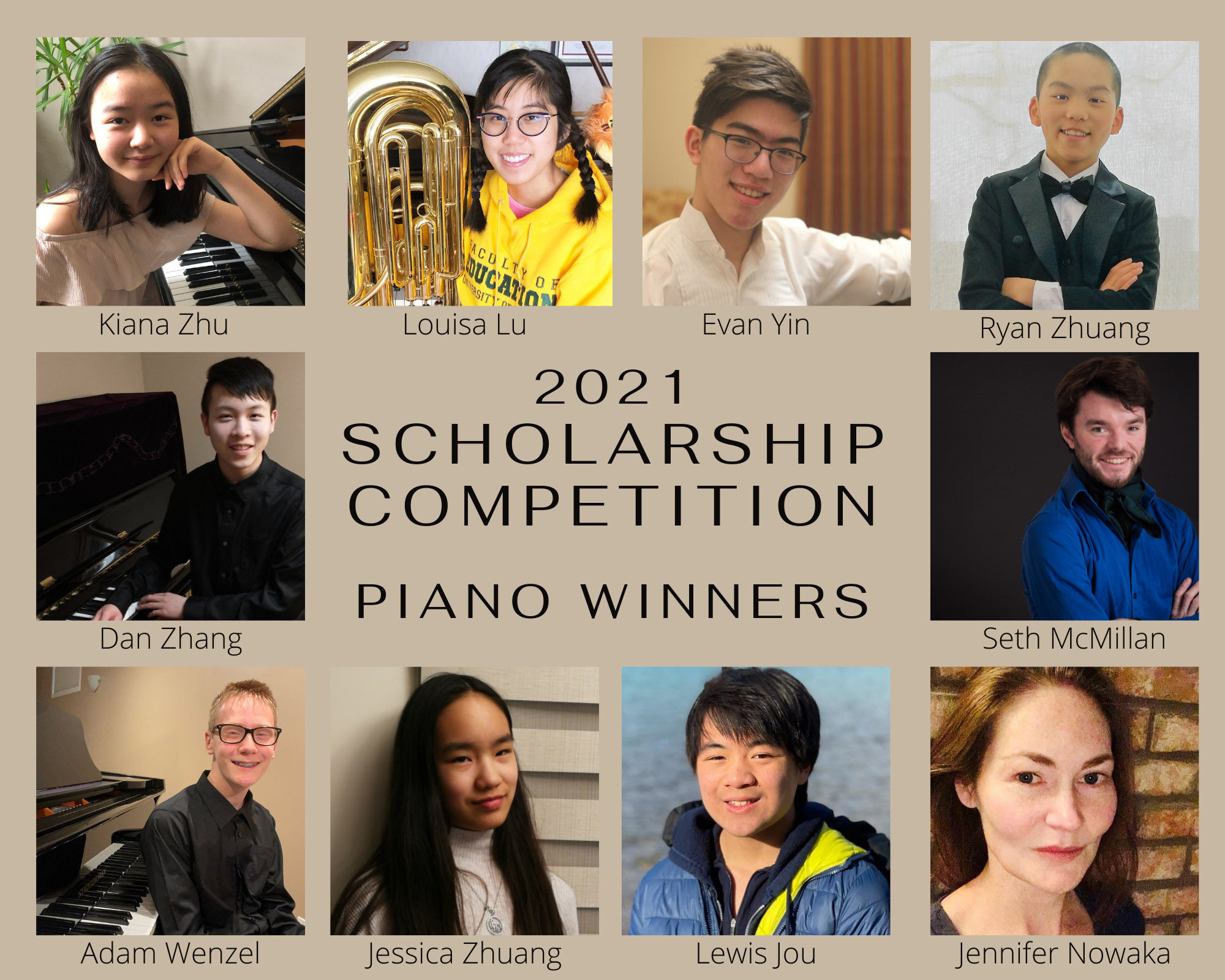 Piano scholarship winners