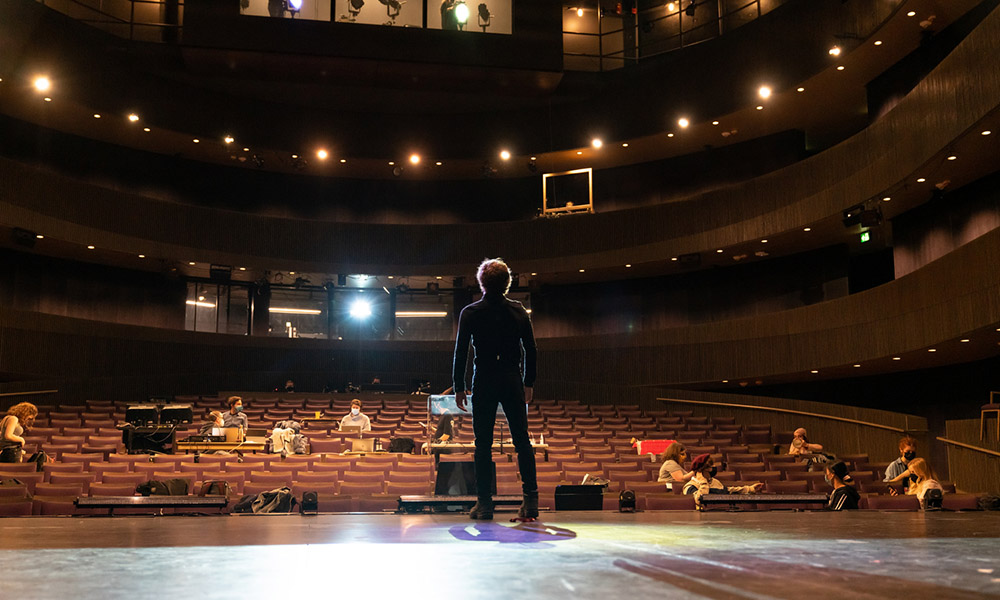 A theatre production rehearsal