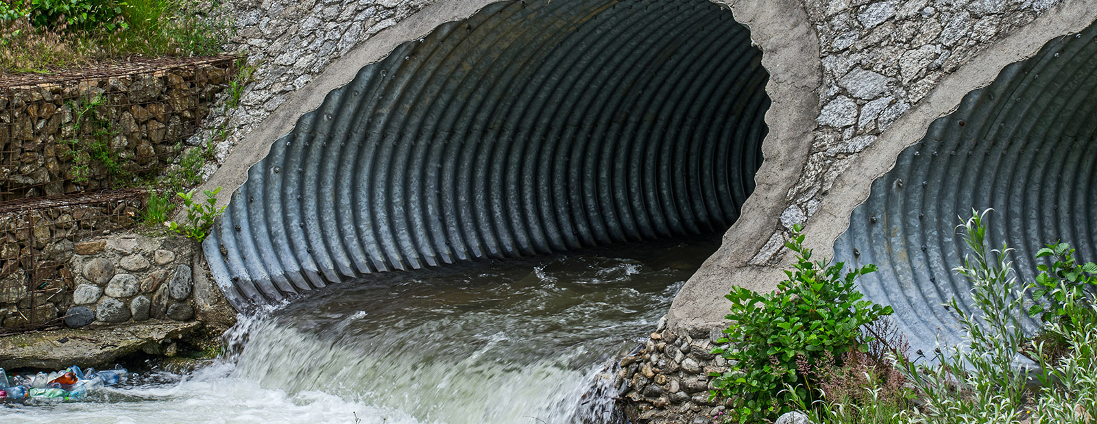 A stormwater outfall