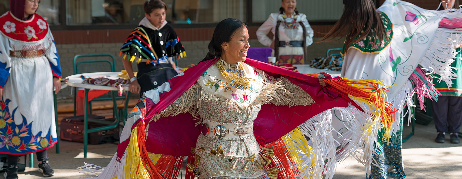 Indigenous dancers share their culture at an event on campus