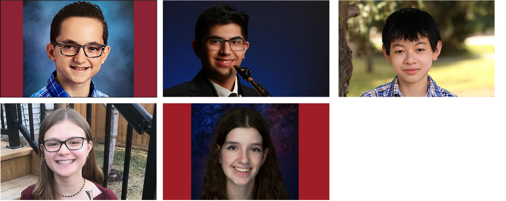 Collage of brass scholarship winners