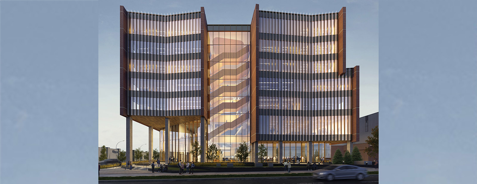 Rendering of the planned new business building