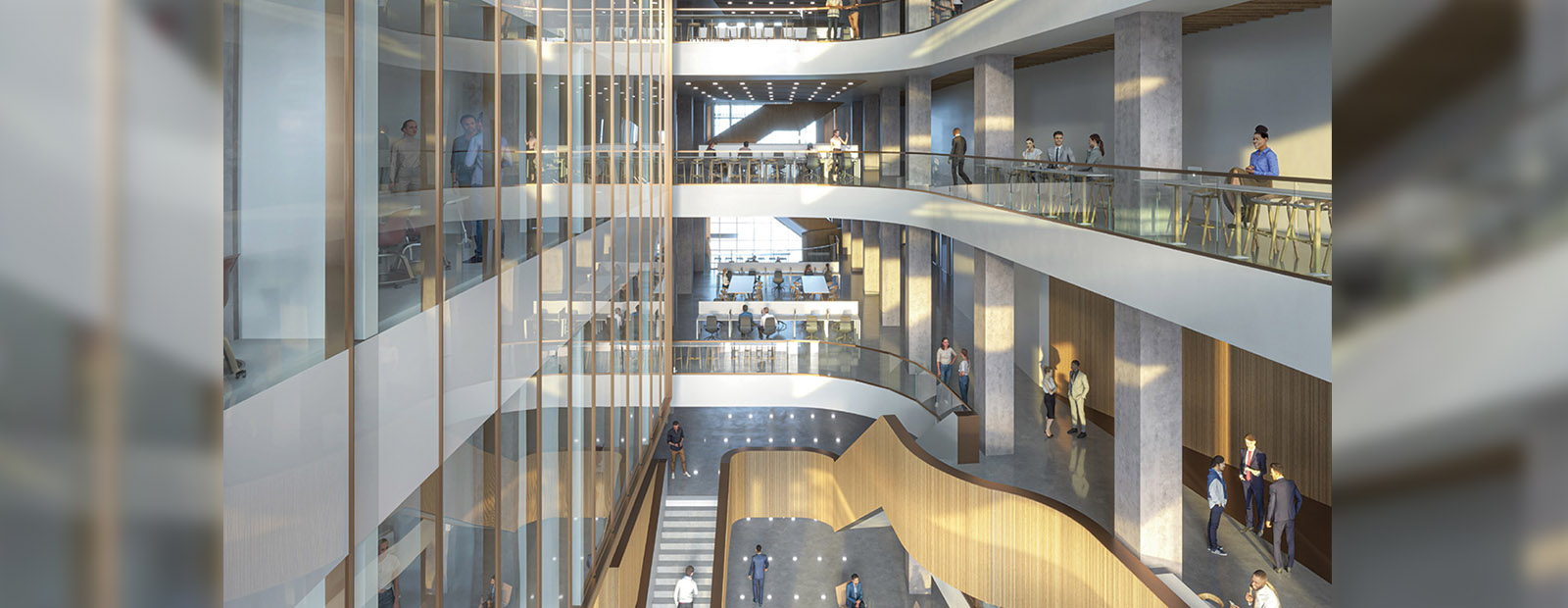 Artist's rendering of the interior of MacEwan's planned new building