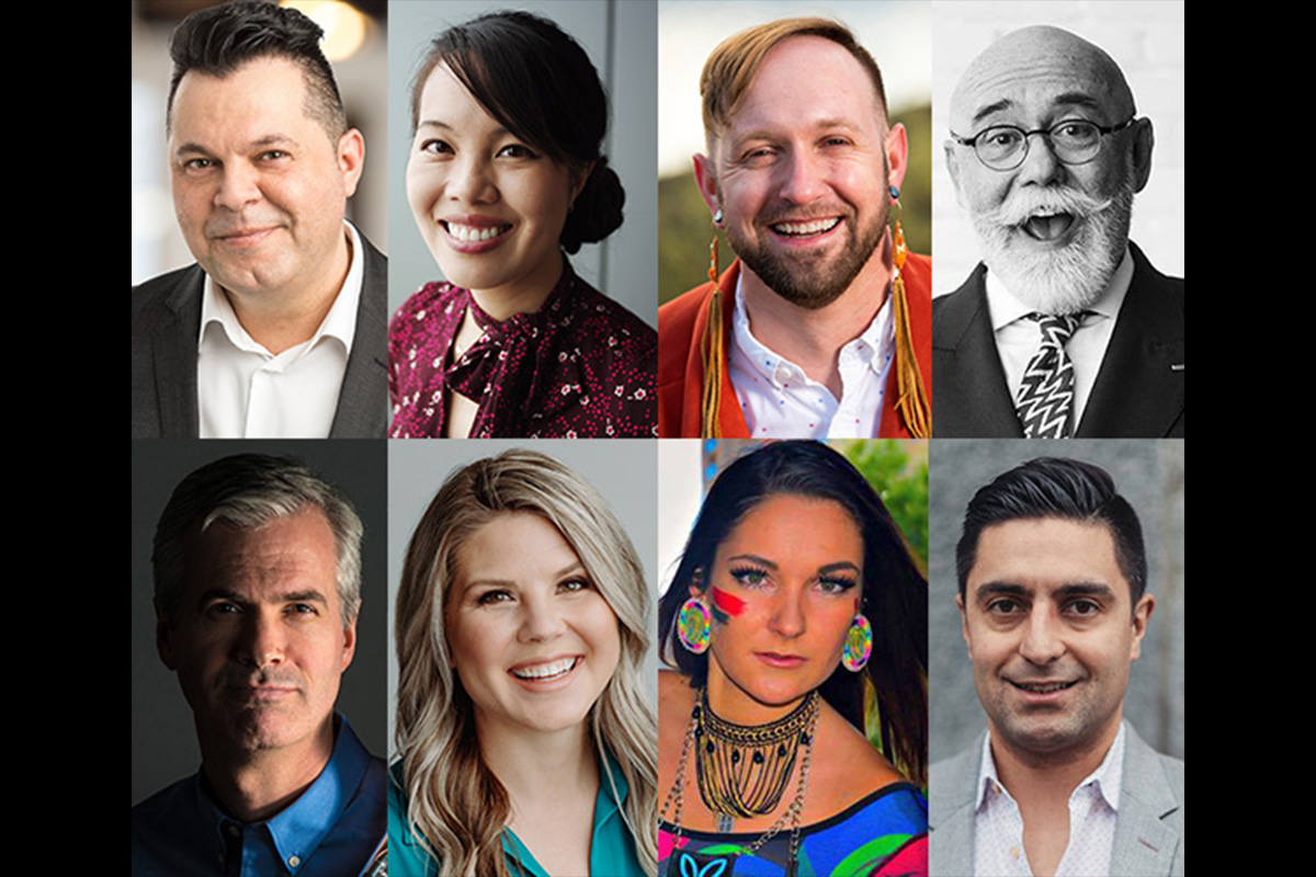 Headshots of the seven alumni award recipients from this year
