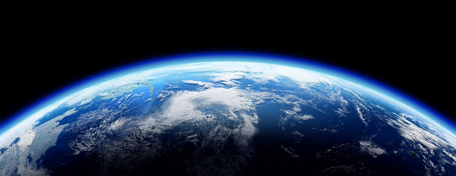 A photo of the earth taken from space