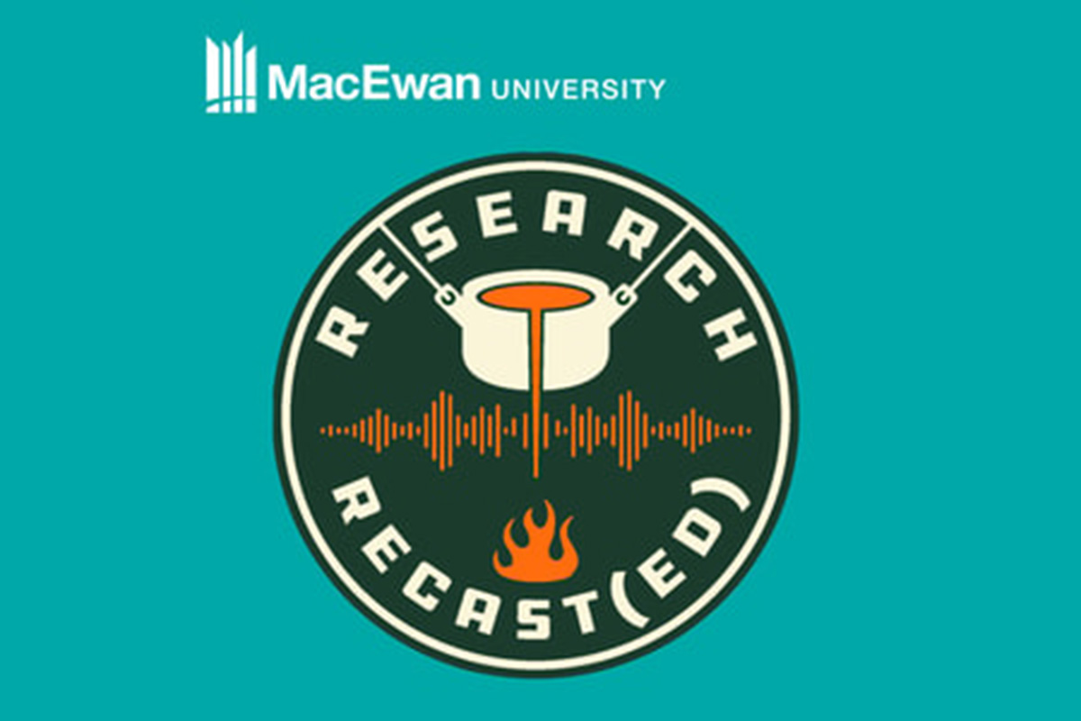The Research Recast(Ed) logo over a teal background