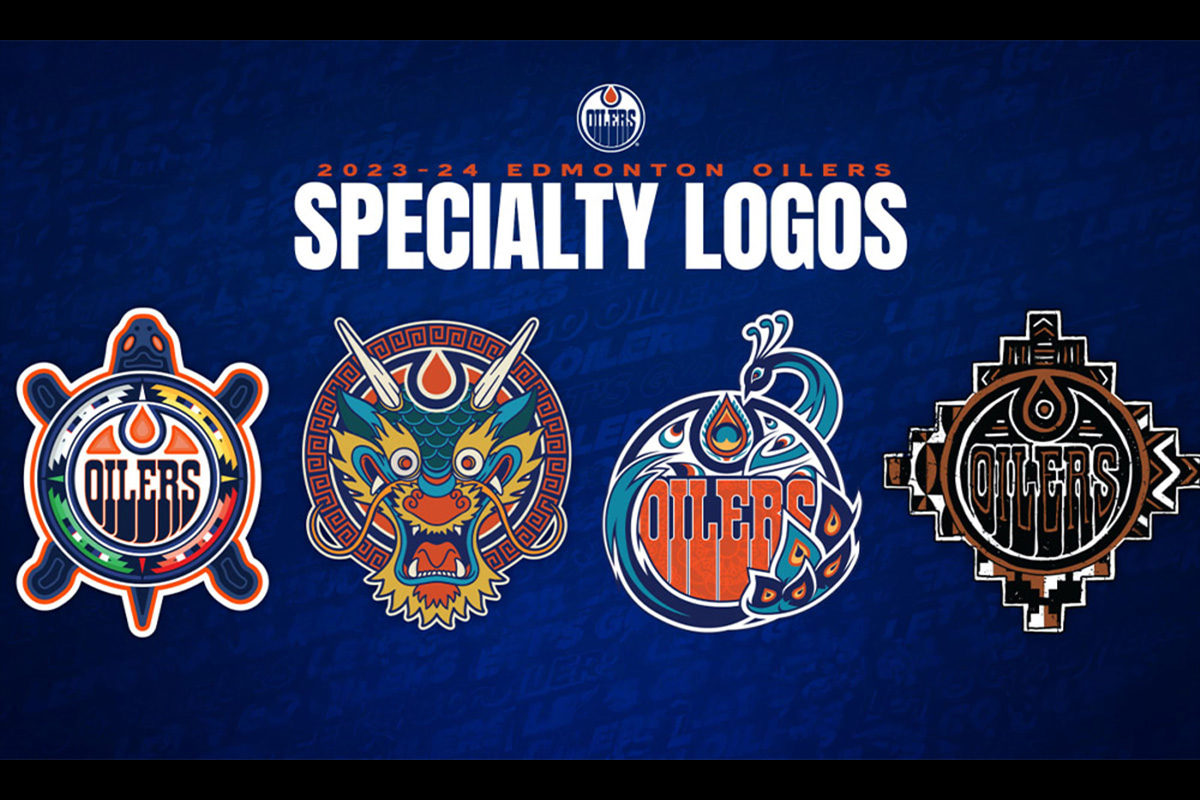 Four different Oilers logos representing different cultures