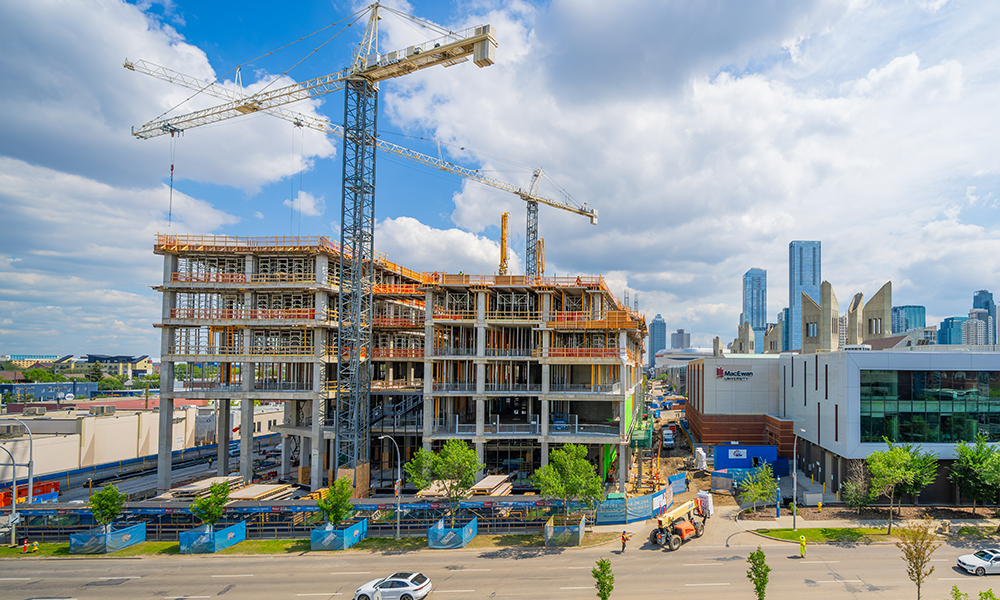 a large building under construction