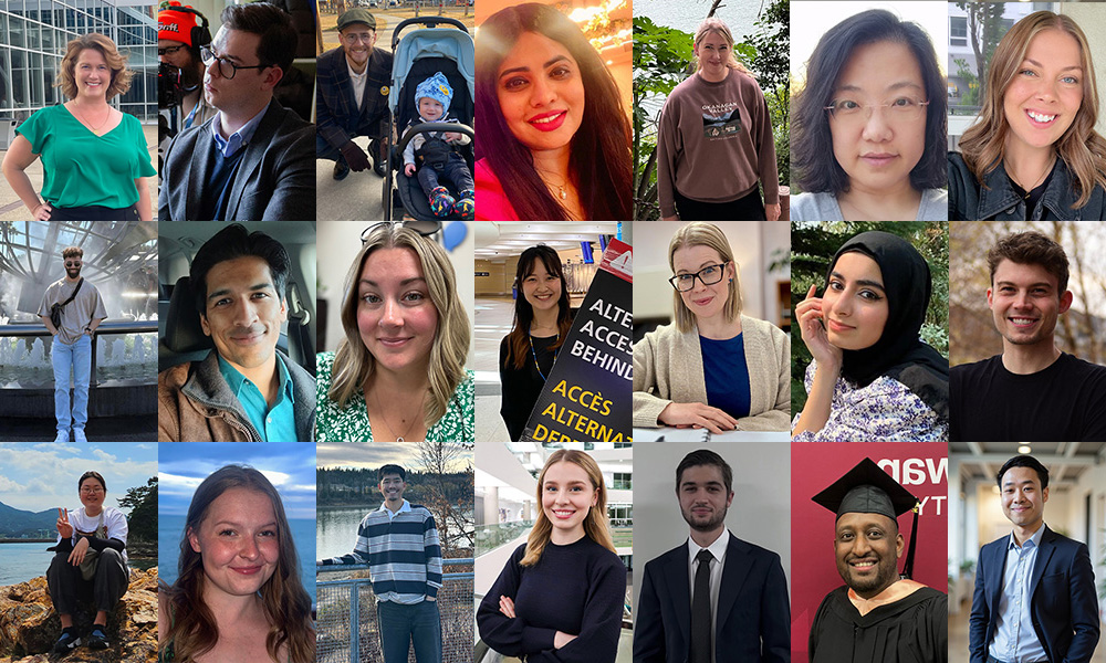 Collage of faces of graduates