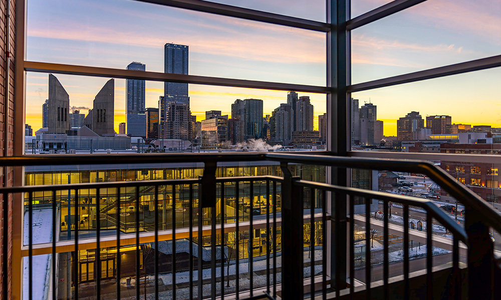 A view of downtown from the West Parkade
