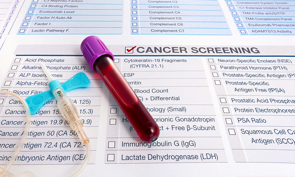Blood test sample for diagnosis