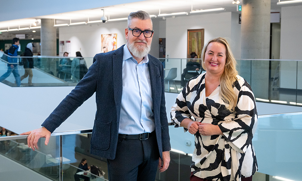 Wayne Williams and Jennifer Danko in Allard Hall
