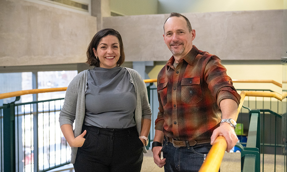 Dr. Botero-Ramirez and Dr. Locky in Buiding 6