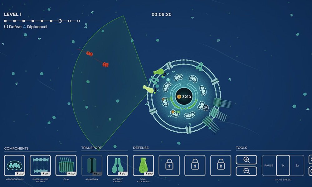 Screen shot from the game Life on the Edge