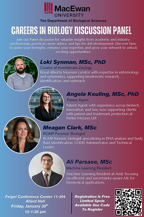 Careers in Biology Panel poster.
