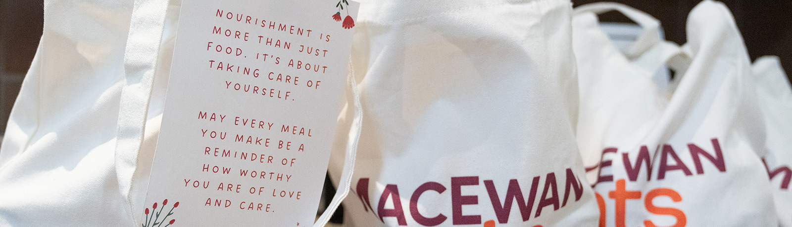 close up of MacEwan Eats bags