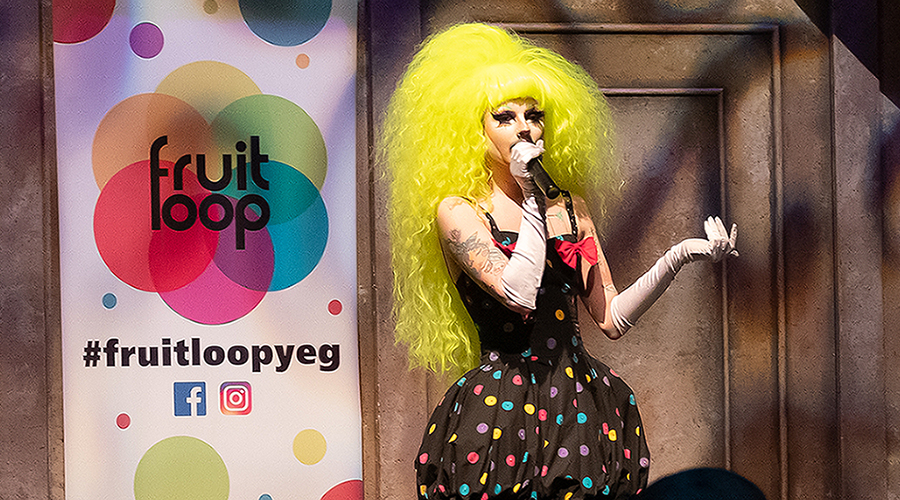 bridge lite up with pride colors