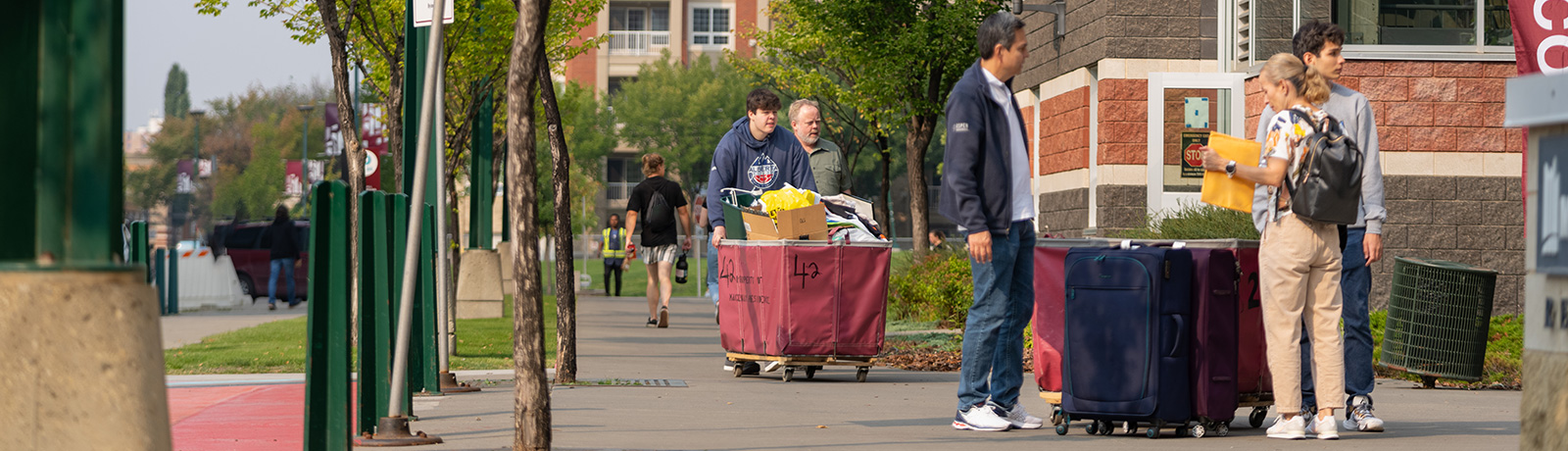 Students moving into residence