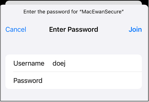 enter password