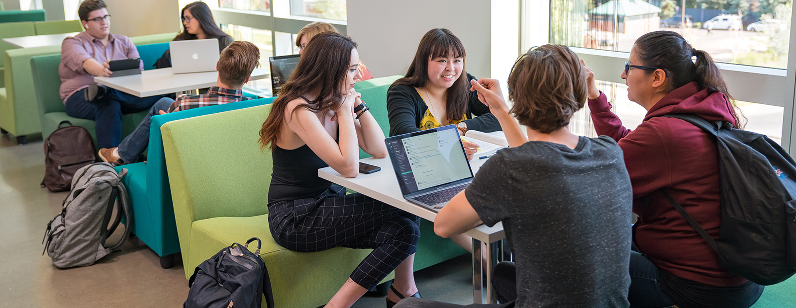 students studying in allard hall