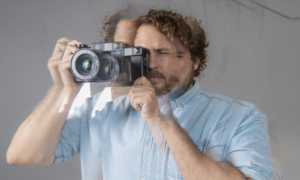 Colin Waugh behind a camera