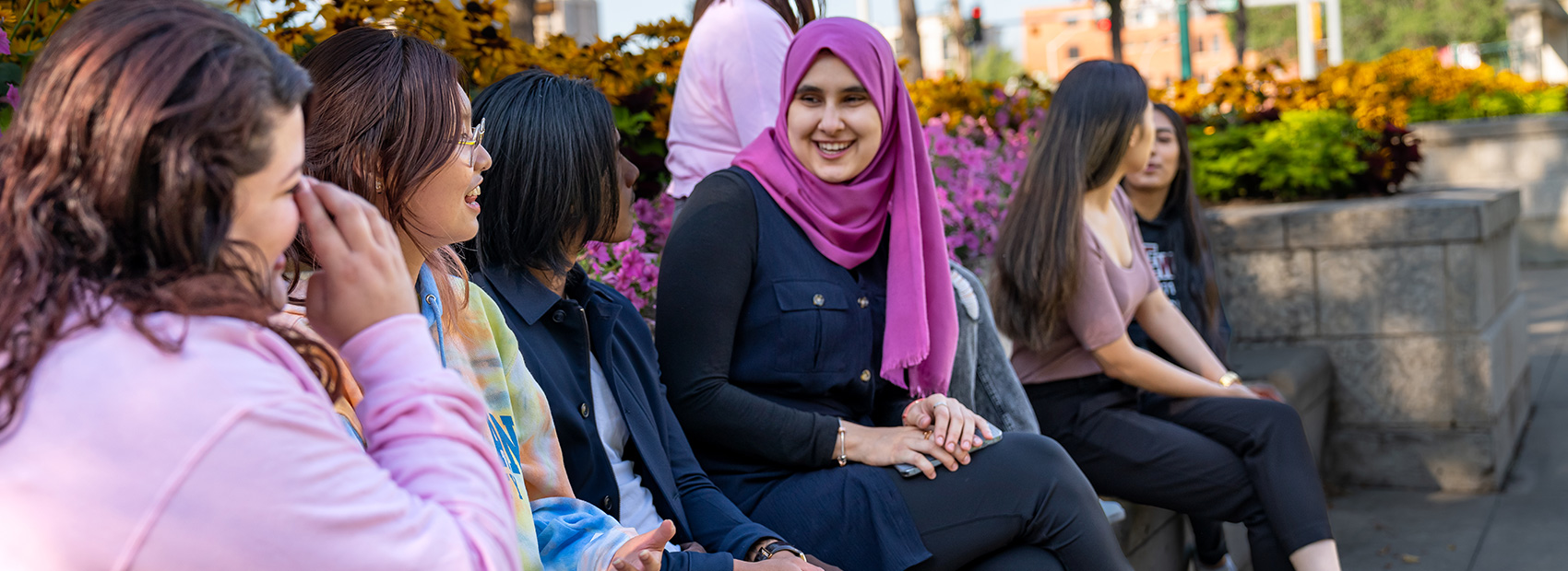 students outside